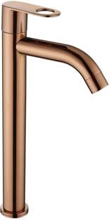 Kopter - Tall Deck Mount Tabletop Basin Pillar Tap ( ROSE GOLD ) With HOLEX Handle Pillar Tap Faucet