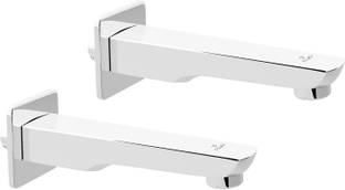 PIXAFLO CUBICLE Brass Bath Tub Diverter Spout with Flange (Chrome) (Combo Pack of 2) Bath Tub Diverter Spout | High Flow Spout Faucet