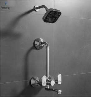 Prestige Prime Full Brass Wall Mixer With L Bend With 4inch Garnet shower with 9inch arm Wall Mixer Faucet