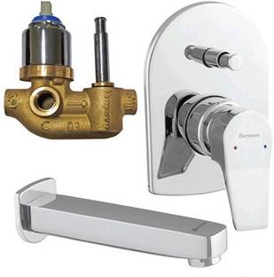 Parryware Aqua Concealed diverter Body With upper Trim with Plain wall spout 27095 Faucet Set