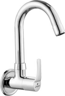 Cliquin KSSC-2412 (Topaz) - Brass Sink Cock Kitchen Sink Faucet - 360 Degree Swivel Spout Chrome Finis...