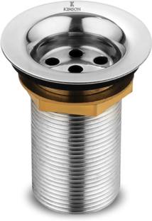 KIMSON by KIMSON Full Thread Waste Coupling Stainless Steel 4 Inches Heavy duty Silver chrome coupling Cartridge Faucet