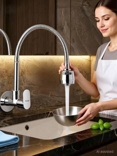 KAMAL by Kamal Sanitations Sink Spray Opal - Wall Mounted | SS 304 Flexible Spout 360 degree Dual Flow...