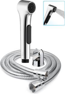 Fossa 1-Year Warranty Aqua Jet Health Faucet High Pressure 1Mtr Flexible SS Tube, Hook & Wall Hook | H...