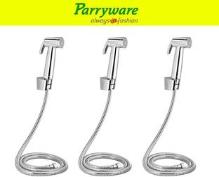 Parryware by Parryware Uno Health faucet Jet Spray with 1.5 MTR Hose With hook set of 3 pic 0132 Healt...
