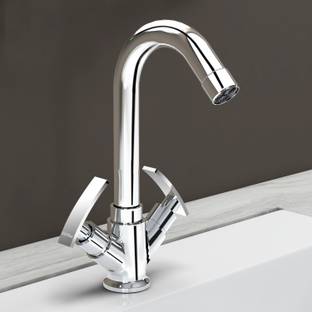 Plantex Mixer Tap for Bathroom/Wash Basin Tap with High 360° Swivel Spout/Hot & Cold Tap Basin Mixer Faucet