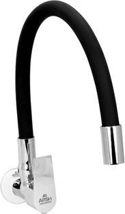 AR5H Single Flow Flexible Kitchen Sink Tap with Wall Flange | 360° Rotating Spout Sink Tap, Swan Neck ...