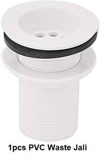 fastgear by Fastgear Full Thread PVC Waste Coupling Washbasin Drain Outlet/Washbasin Jali(1pcs) Bathroom,Sink and Kitchen Suitable for Washbasin with Waste Pipe and Bottle Trap Cartridge Faucet
