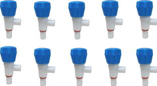 Bromo Plastic PVC & P.P. Stop Cock/Fancy Angle Valve BLUE 10PACK Fancy Angel Valve/Angular Stop Cock with Wall Flange Angle Cock Faucet