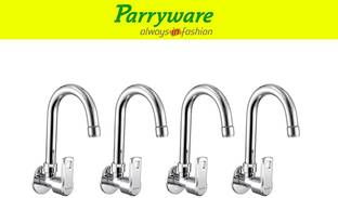 Parryware Vista Wall Mounted Sink Cock with Swivel Spout set of 4 pic 081 Wall Mounted Sink Cock with ...