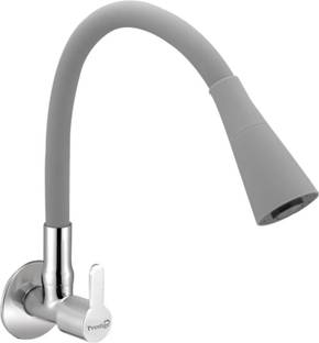 Prestige Eva Smart Flexible Sink Faucet - Flxo Play (With 360 Degree Flexible Silicon Hose & Dual Flow Pattern) Cold Water Tap Grey Flexo Flexible sink Cock Pillar Cock Pillar Tap Faucet
