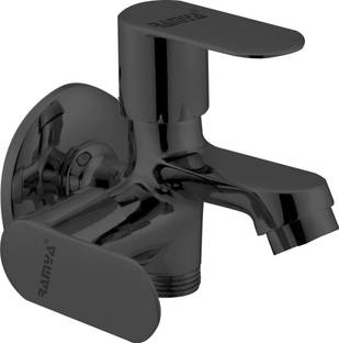 Ramya Ocean Brass Bib Cock 2 Way Luxury Series Superior Matte Black Finish Coated 2in1 bib cock water tap bib tap faucet Twin Elbow Valve Faucet