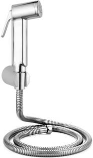 क्यूरिक ABS Health Faucet with SS-304 Grade 1 Meter Flexible Hose Tube and Wall Hook Bathroom Shower T...