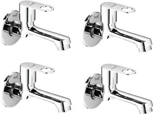 Prestige by Prestige Brass Prime Long Body Tap for Bathroom, Water Tap, Pillar Tap Chrome Finish (Set of - (4) Bib Tap Faucet (Wall Mount Installation Type) Bib Tap Faucet