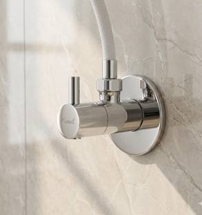 कमल Angle Cock - FLT Brass Faucet | Quarter Turn handle | Chrome Plated | For Basin, Geyser & Toilet ए...