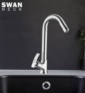 Prestige Passion (SWAN NECK) Brass PILLAR COCK For sink / wash basin Tap Faucet (Silver) Spout Faucet ...