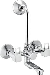 फास्टगियर Full Brass Telephonic Wall Mixer with L Bend Pipe & Flanges for Bathroom(Opum) Hot and Cold ...