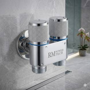 RM POWERTECH SmartBuy 2 in 1 Angle Cock Silver - Angle Valve | 2 Way Angle Cock-(Pack of 1) Angle Cock...