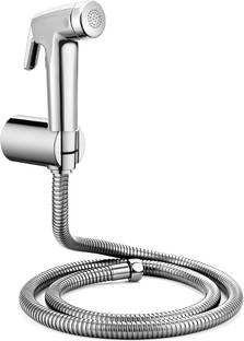 KURIC Big Conti ABS Health Faucet With Ss-304 Grade 1 Mtr Flexible Tube and Wall Hook Chrome Finish Je...