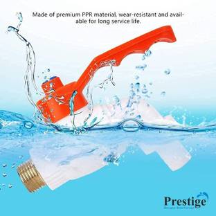 Prestige PVC Nozzle Bib Cock Pack Of 1 Heavy Plastic Garden Tap/Outdoor Tap Bib Tap Faucet Nozzle Cock Faucet