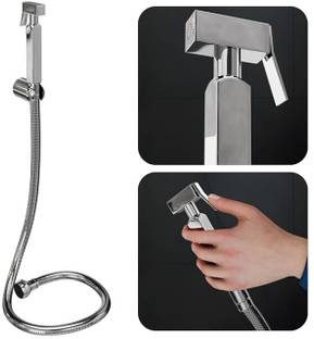 Lorazzo Brass Pro-X1 Health Faucet (Complete Set with 1-Meter Hose Pipe & Wall Hook) Pure Brass, Chrom...