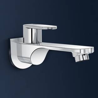 Plantex Pure Brass Orna Long Body Cock with Wall Flange for Bathroom and Kitchen - Quarter Turn Tap (ORN-202) Bib Tap Faucet