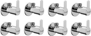 Prestige Fusion Brass Angle Valve With Wall Flange - Set of 8 Angle Cock Faucet