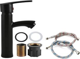 फास्टगियर Single Lever Matt Black Foam Flow Center Hole washbasin/Sink Mixture faucet for Home,kitchen...