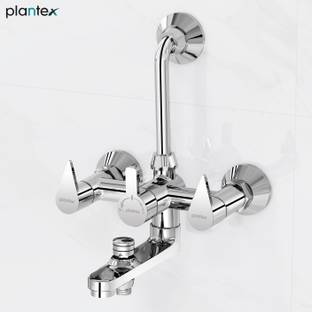 Plantex Virgin Brass PAC-1819 3in1 Telephonic Wall Mixer for Overhead Shower (Mirror) PAC-1819 Wall Mixer Faucet
