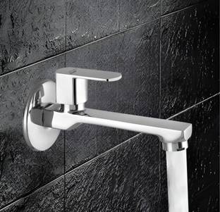 Spazio Kubix Prime Brass Long Body|Long Nose Bib Cock Tap (Set Of 1) For Bathroom Bib Tap Faucet