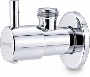 Prayag Chrome Plated 15mm Angle Cock With Flange, Lever Handle style Angle Cock Faucet