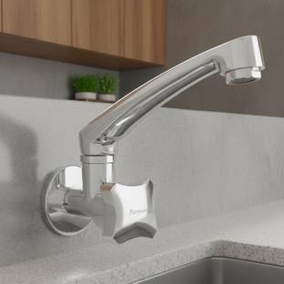 Parryware by Parryware Jade Wall Mounted Sink Cock | Single Lever Kitchen Sink with Honeycomb Aerator ...