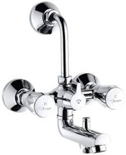 Jaquar 3-in-1 Faucet with Provision for Hand & Overhead Shower with 115mm Bend Pipe Wall Mixer Faucet