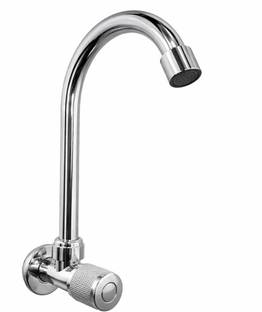 PMO Premium Stainless Steel Max Sink Cock with Wall Flange पिलर टैप नल