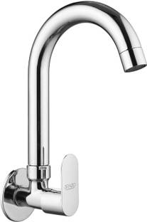 Spazio Brass Opal Kitchen Sink Cock Tap/Sink Tap Faucet With 360 Degree Swivel Spout & Foam Flow Pattern For Hot OR Cold Water With Wall Flange - Pack Of 1 Pillar Tap Faucet