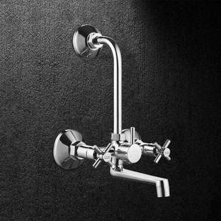 Spazio Lybra Series Brass 2 In 1 Wall Mixer With L Bend/Wall Mixer For Bathroom/Hot & Cold Water Contr...