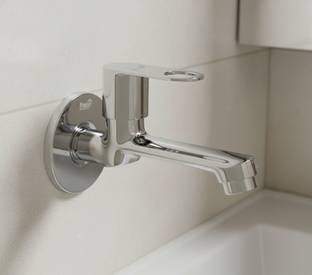 Prestige Brass Prime Long Body with Wall Flange Bib Tap Faucet