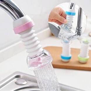 glanz 360 Degree Flexible Rotating Adjustable Expandable Saving Kitchen Tap Extender Water Filter - Multicolor Nozzle Cock Faucet