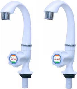 aerowell 2 PVC Swan Neck Tap With Foam Flow Primium quality pvc swan neck tap /wash basin tap pvc pack of 2 Pillar Tap Faucet