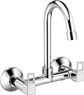 Cliquin CRBSM011 Square Cut Brass Kitchen Sink Mixer | Hot & Cold Water Kitchen Faucet Sink Mixer Fauc...