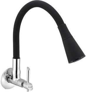Prestige Croma Flexo SmartBuy Flexible Sink Faucet - Flxo Play (With 360 Degree Flexible Silicon Hose & Dual Flow Pattern) Cold Water Tap Black Pillar Tap Faucet