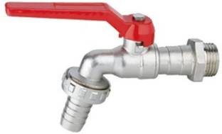 COSVIT Brass Garden Faucet Tap Forged Construction | 15mm (1/2") Outer Thread Size 1/2" Slim Hose Nozzle | Shot Blasted Nickel Finish | Durable & Easy to Use Bib Tap Faucet