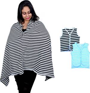 Kowsi Soft Mother's Nursing & Feeding Shawl Tees combo Feeding Cloak
