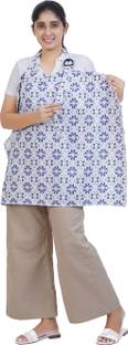 BABYFLYi Nursing & Breast Feeding Apron for Maternity Women Blu Grey Flower Feeding Cloak