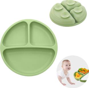 TONY STARK Silicone Suction Plate, 4 Strong Suction Cups for Baby,Kids,Toddler for Feeding  - Silicone