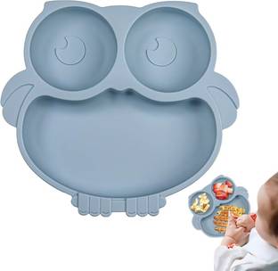HASTHIP Baby Suction Plates for Baby Feeding Silicone Toddler Plates with Deep Divided  - Silicone