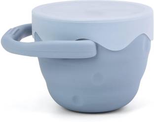 Mom's Aura Baby Snack Cups for Toddlers No Spill, Collapsible for Baby Boy  - Silicone