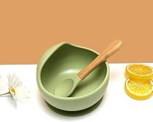 vihalvilaa Silicone Baby Feeding Bowl & Spoon Set,Suction Baby Bowl  - silicone