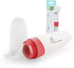 R for Rabbit First Feed Feeder Soft Feeding Spoon for Baby 4 Months & Plus, 90ml  - Non Toxic, BPA Free, Silicone Matterial