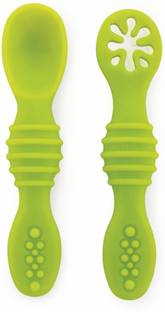 Beebaby Smushy Silicone Baby Self Feeding Spoon Set. Toddler Weaning Spoon. 100%BPA FREE  - 100% Food Grade Silicone